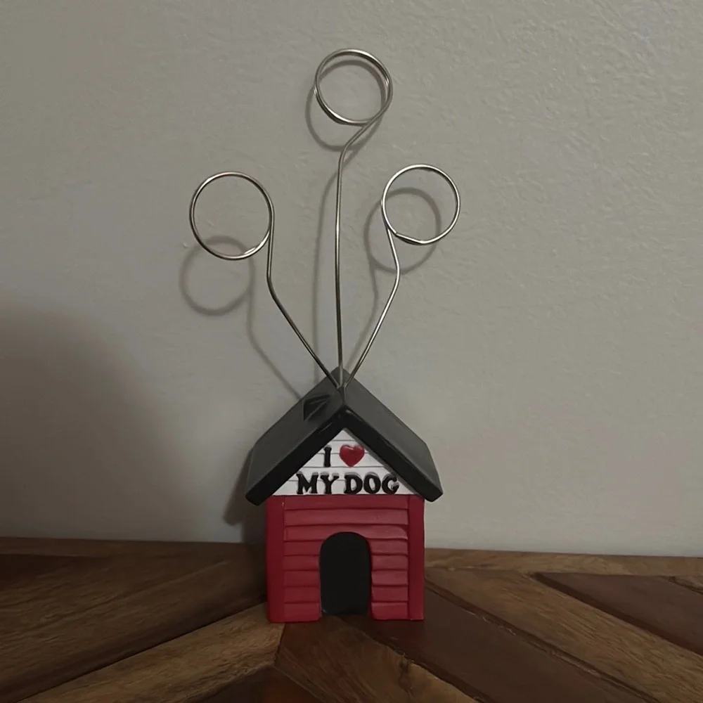 Red and Black Dog House Picture Frame
